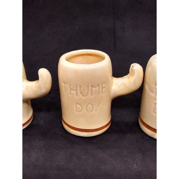 Vintage set of four Thumb do dont fun cant shot glasses - Picture 3 of 12